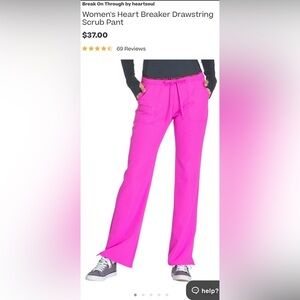 Heart Soul Vibrant Pink Drawstring Joggers